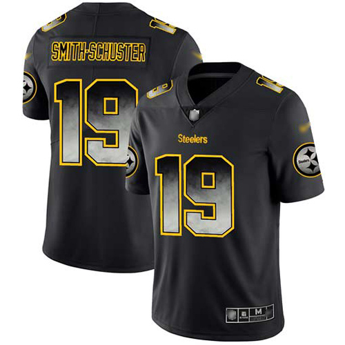 Nike Pittsburgh Steelers #19 JuJu Smith-Schuster Black Men’s Stitched NFL Vapor Untouchable Limited Smoke Fashion Jersey