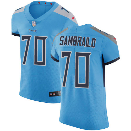 Nike Tennessee Titans No70 Ty Sambrailo Light Blue Youth Stitched NFL Limited Rush Jersey