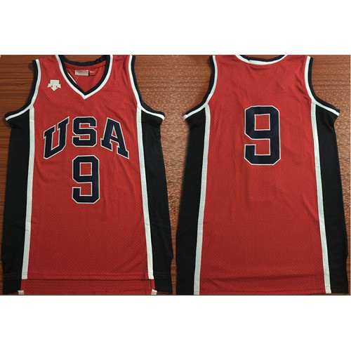 Nike Team USA #9 Michael Jordan Red 1984 Summer Olympics Stitched NBA Jersey