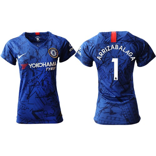 Women’s Chelsea #1 Arrizabalaga Home Soccer Club Jersey