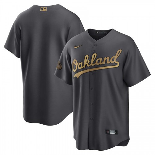 Oakland Oakland Athletics Blank Men’s Nike Charcoal 2022 MLB All-Star Game Replica Jersey Men’s