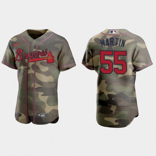 Atlanta Atlanta Braves #55 Chris Martin Men's Nike 2021 Armed Forces Day  Authentic MLB Jersey -Camo Men's