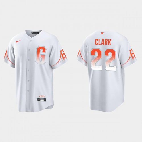 San Francisco San Francisco Giants #22 Will Clark Men’s 2021 City Connect White Fan’s Version Jersey Men’s