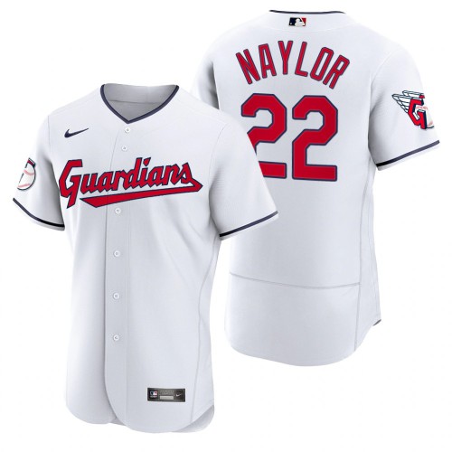 Cleveland Guardians #22 Josh Naylor White Men’s Nike 2022 Authentic Home MLB Jersey Men’s