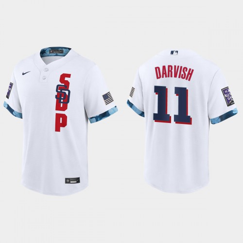San Diego San Diego Padres #11 Yu Darvish 2021 Mlb All Star Game Fan’s Version White Jersey Men’s