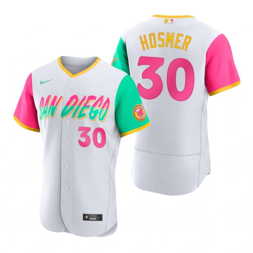 San Diego San Diego Padres #30 Eric Hosmer 2022 City Connect Men’s Nike Authentic Jersey – White Men’s