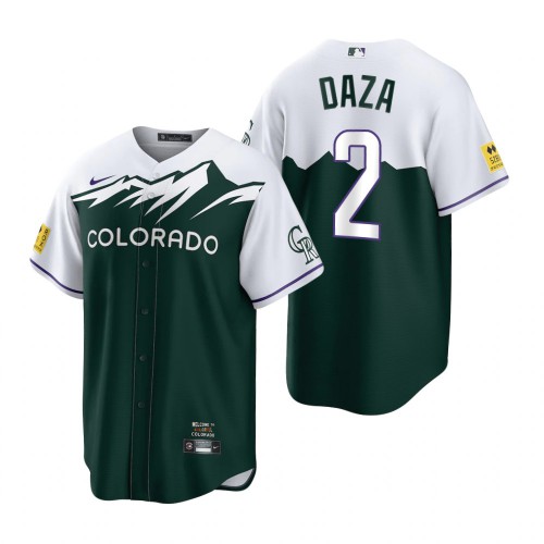 Colorado Colorado Rockies #2 Yonathan Daza Green Men’s MLB Nike 2022 City Connect Game Jersey Men’s