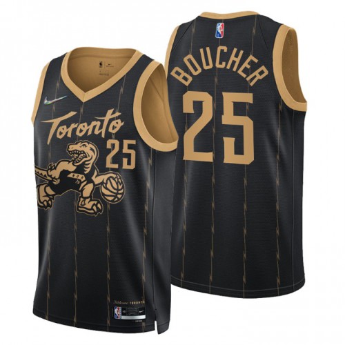 Toronto Toronto Raptors #25 Chris Boucher Men’s Nike Black 2021/22 Swingman NBA Jersey – City Edition Men’s