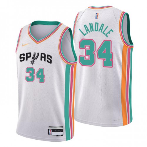 San Antonio San Antonio Spurs #34 Jock Landale Men’s Nike White 2021/22 Swingman NBA Jersey – City Edition Men’s