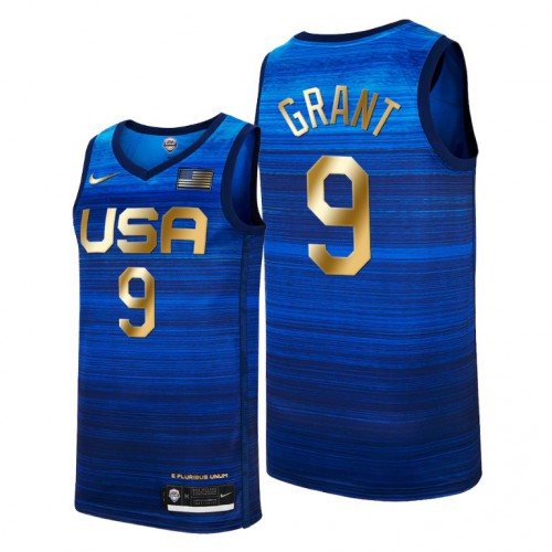 USA Dream Team #9 Jerami Grant 2021 Tokyo Olymipcs Nike Basketball Jersey Blue Men’s
