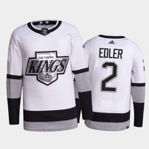 Adidas Los Angeles Kings #2 Alexander Edler Men’s 2021-22 Alternate Authentic NHL Jersey – White Men’s