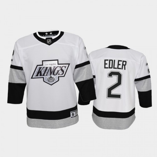 Adidas Los Angeles Kings #2 Alexander Edler Youth 2021-22 Alternate Game NHL Jersey – White Youth